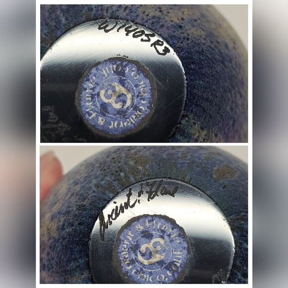 Vintage Orient & Flume Signed Iridescent Textured Glass Apple Paperweight - Picture 2 of 16